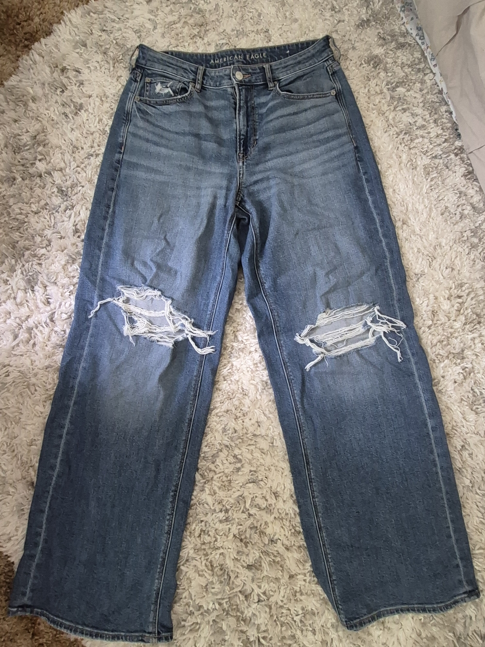 American Eagle Super Highrise Baggy Wide Leg Jeans